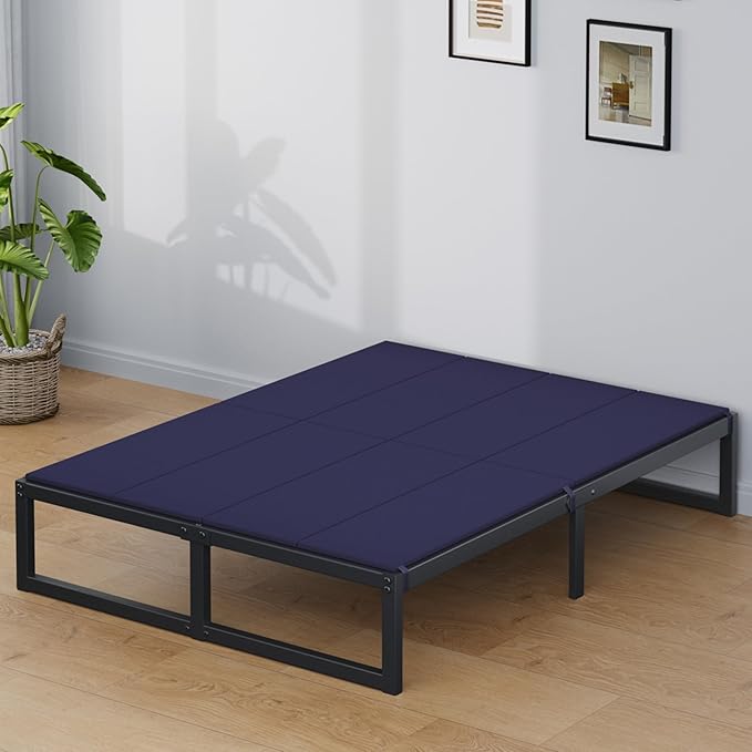 Lutown-Teen Bunkie Board King Under Mattress High-Density Polymer Mattress Support Board King Anti-Sag, Breathable, Moisture Resistant, Noise Minimizing, Blue