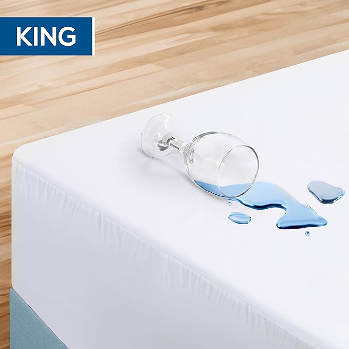 Utopia Bedding Premium Waterproof Bed Bug Mattress Cover, King Zippered Mattress Protector, 12 Inches Deep, Dust Mite Proof 6-Sided Mattress Encasement for Bed