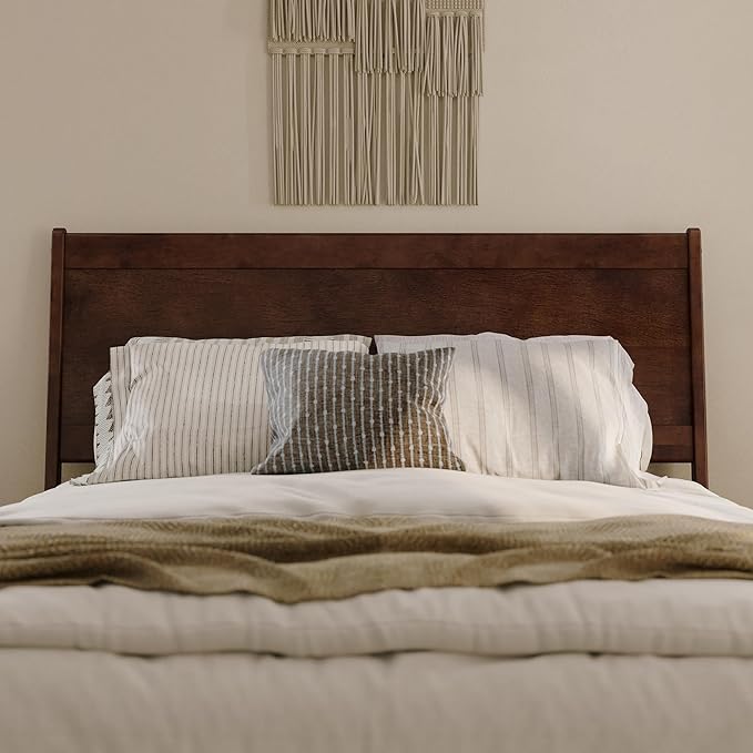 AFI, Casanova Queen Solid Wood Panel Headboard, Walnut