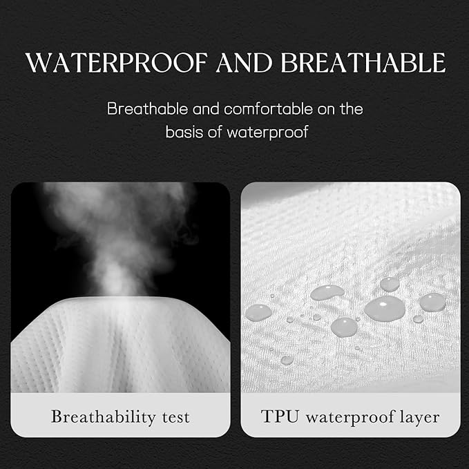 Full Mattress Protector Tencel Luxury 100% Waterproof Mattress Protector,Silky Soft & Breathable,Cooling Mattress Pad Cover Fitted 18" Deep Pocket Noiseless,54"x75"
