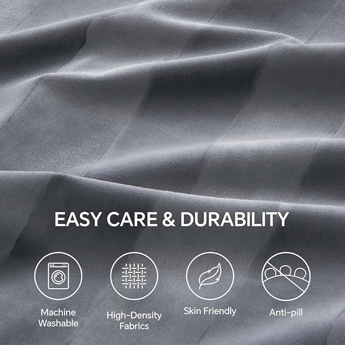 BEDELITE Velvet Body Pillow Cover with Zipper, Soft and Plush 20x54 Long Pillow Case, Velvety Smooth and Cozy Body Pillow Pillowcase for Bedroom, for All Seasons(Dark Grey-Stripe)