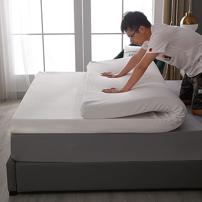 Natural Latex Mattress, 1/2/3/4In Medium Soft Organic Mattress Foldable Floor Sleeping Bed,Full,54x75x2in