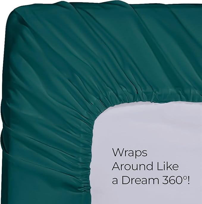 Utopia Bedding Queen Fitted Sheet - Bottom Sheet - Deep Pocket - Soft Microfiber - Shrinkage and Fade Resistant - Easy Care -1 Fitted Sheet Only (Teal)