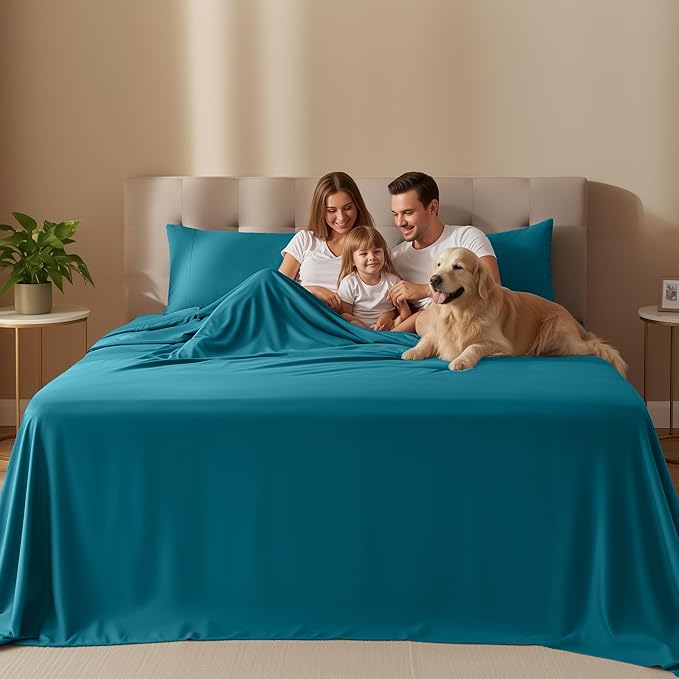 Utopia Bedding Twin XL Sheet Set – 3 Piece Bed Sheets for Twin XL Size Bed, Soft and Breathable Microfiber, Includes 1 Fitted Sheet, 1 Flat Sheet and 1 Pillowcase – Oeko Tex (Denim Blue)