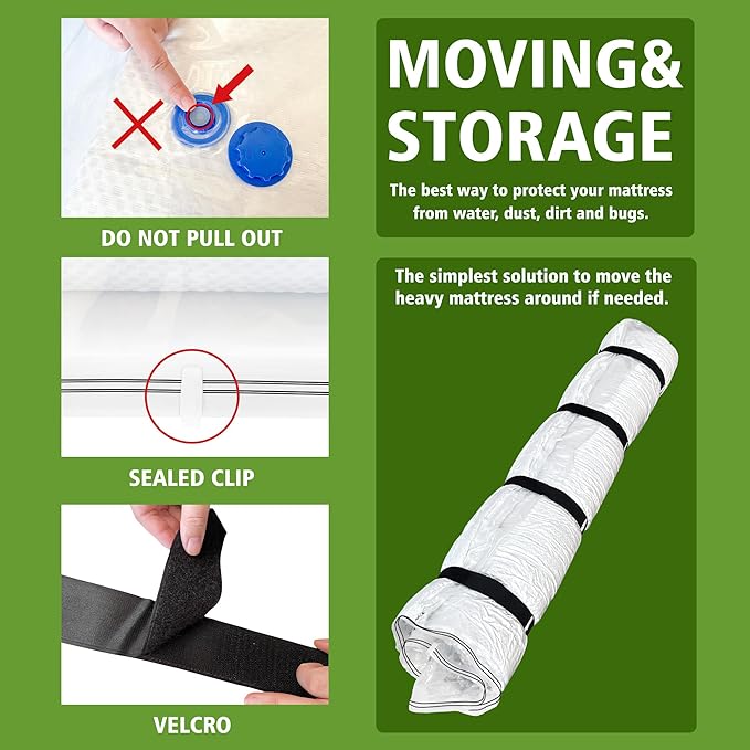 King Mattress Bag for Moving Storage, 5 Mil Heavy Duty Mattress Cover, Thick and Tear Resistant (King)