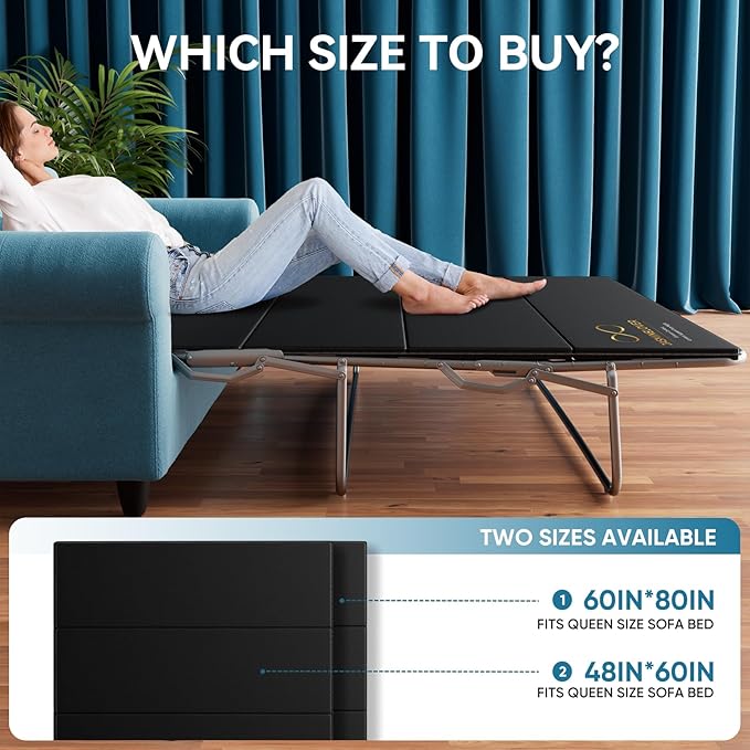 Sleeper Sofa Support Board Queen Size 48"x60" - Heavy Duty Reinforced Wood Sofa Bed Support Board for Pull Out Couch Mattress, Anti-Sag Frame Shield with Universal Fit