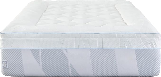 Sealy Dreamlife 3” Gel Memory Foam California King Mattress Topper with 1” Quilted Cooling Cover, SealyComfort Gel Foam, SealyCool Poly Blend Cover