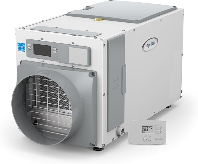 AprilAire E080 Pro 80-Pint Whole-House Dehumidifier + Model 76 Wall Mount Control, Ideal for Basements, Crawlspaces, or Whole Houses up to 4,400 sq. ft.