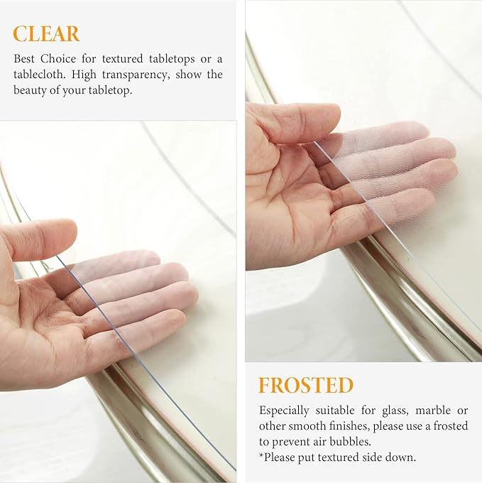 Deep Dream 1.5mm Clear Desk Cover Protector, 16×32 Inch Clear Table Protector, Rectangular Vinyl Desk Pad, PVC Plastic Table Cover for Office, Dresser, Night Stand, Computer & Writing Desk Tabletop