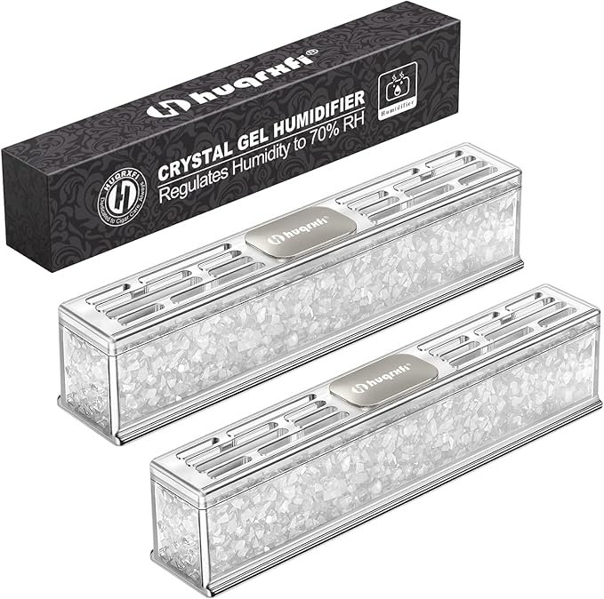 Pre-Filled Cigar Humidifier (2-pack)– Ready-to-Use Crystal Gel Humidifier, Cigar Humidor Accessories, Maintains Ideal 65-70% Cigars Humidity