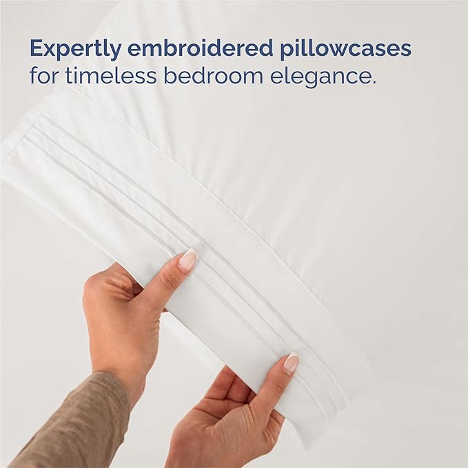 Split King Size 5 Piece Sheet Set - Comfy Breathable & Cooling Sheets - Hotel Luxury Bed Sheets for Women & Men - Deep Pockets, Easy-Fit, Extra Soft & Wrinkle Free - Antique White Oeko-Tex Bed Sheets