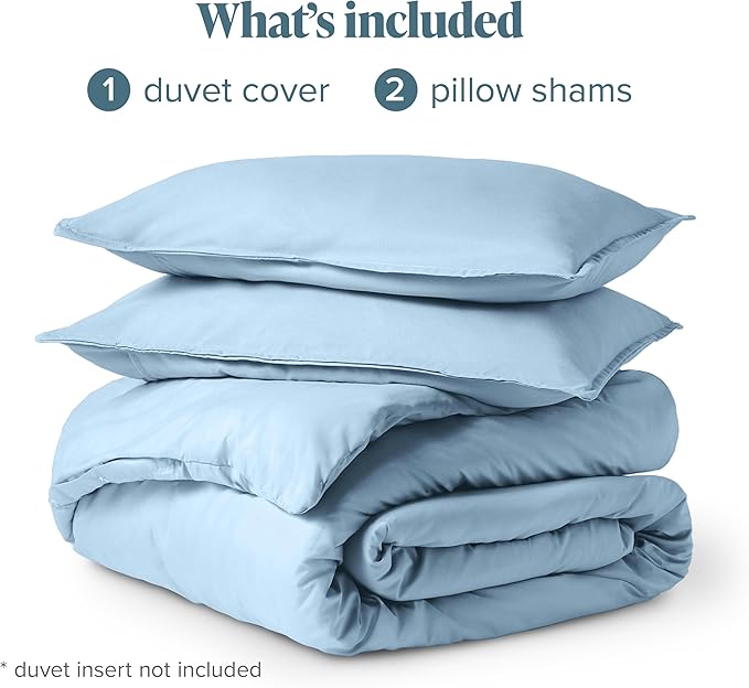 Bare Home Bedding Duvet Cover King Size - Premium 1800 Super Soft Collection - Lightweight, Cooling - Soft Breathable Bedding Duvet Cover (King, Light Blue)