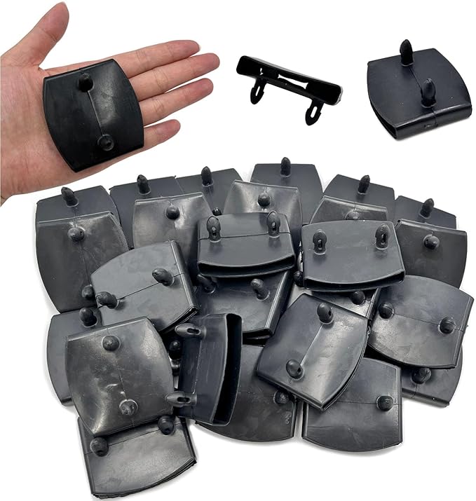 30pcs 54x9mm Black Replacement Bed Slat Plastic Centre Caps Holders for Holding Securing Wooden Slats Bed Base,Width 54mm x Height 9 mm (Inside Dimension)