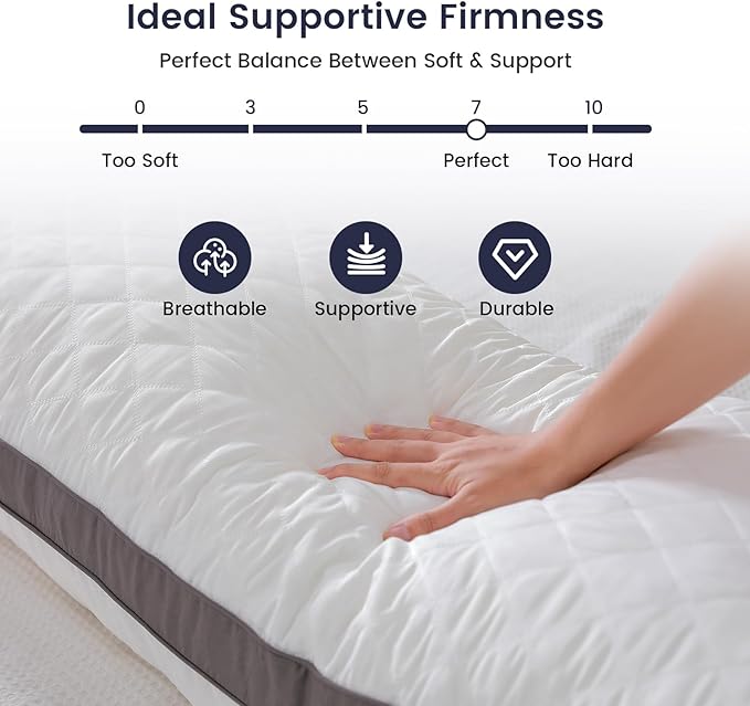 Rainmr Shredded Memory Foam Extra-Firm Body Pillow, Breathable Thick Body Pillow for Side Sleep, 20 x 54 Inches Long Hugging Bed Pillows for Adults,Big Support Full Body Pillow for Sleeping