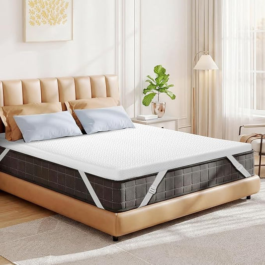 Czpalo 3 Inch Gel Memory Foam Mattress Topper Twin, Cooling Mattress Topper with Removable & Washable Bamboo Cover, CertiPUR-US Certified