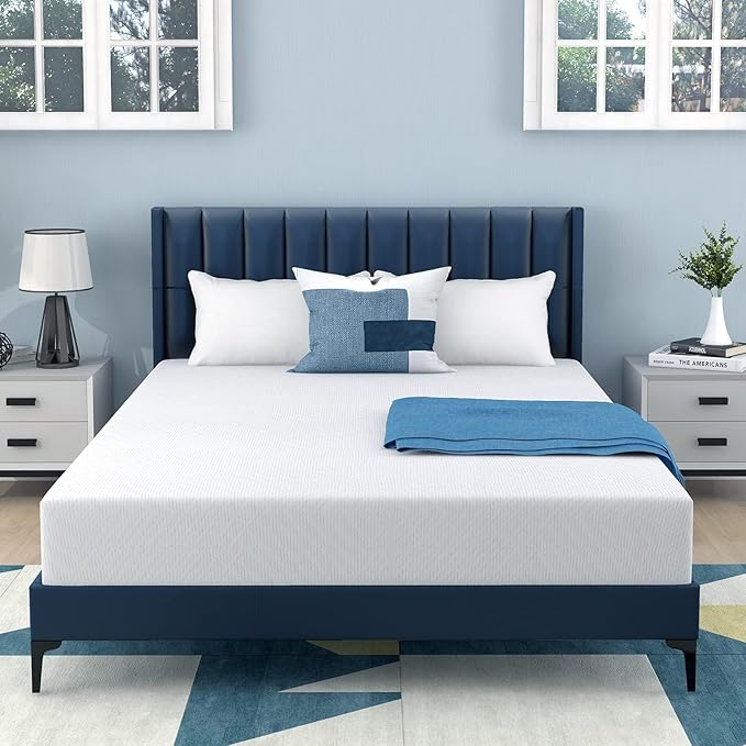 Full Mattress, MLILY 10 Inch Memory Foam Mattress Made in USA, Green Tea Full Size Mattress in A Box, Medium Firm Mattress Full for Pressure Relieving, CertiPUR-US Certified