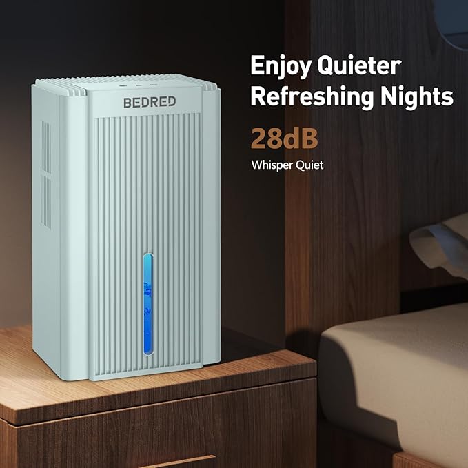 Dehumidifier, 95OZ Dehumidifier for Home 1000 Sq.Ft - Quiet with Auto Shut Off & Relaxing 7 Color Ambient Light,Ideal for Livingroom, Bedroom, Basement(Pale Turquoise)