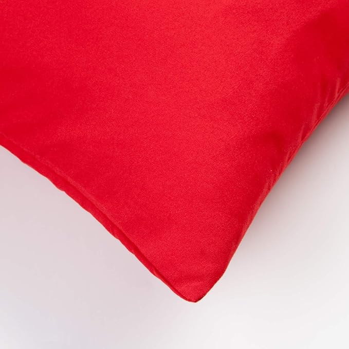 FLXXIE King Pillow Cases Set of 2, Soft Microfiber Pillow Covers with Envelope Closure, Wrinkle, Fade and Stain Resistant Pillowcases, 20x36, Red