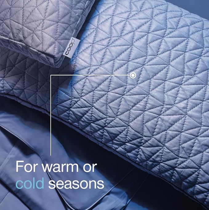 Coop Home Goods Cool Side Travel and Camping Pillowcase, Cooling Travel Pillow Case for Hot Sleepers, Two-Sided Pillow Covers, Cozy Side & Cool Side, Ultra Soft Lulltra Cool Technology