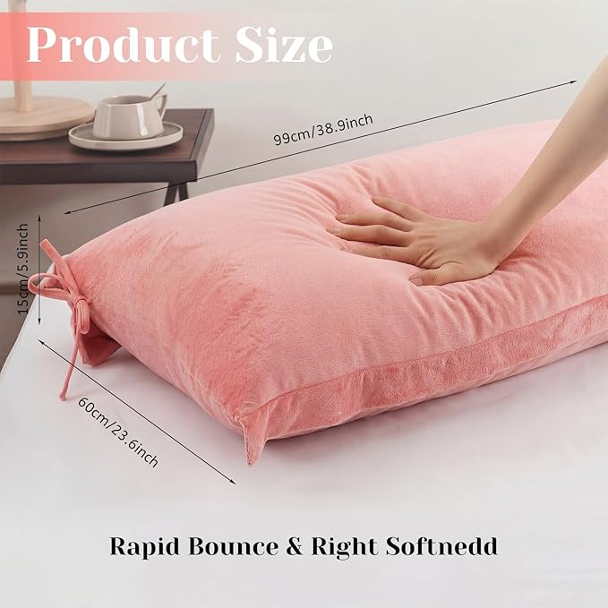 Gerrii Pink Headboard Pillow Cushion Triangular Wedge Pillow Headboard Cushion Removable Pillowcase for Reading Sitting Working Lying Down Daybed Bed Sofa Dorm Room Supplies