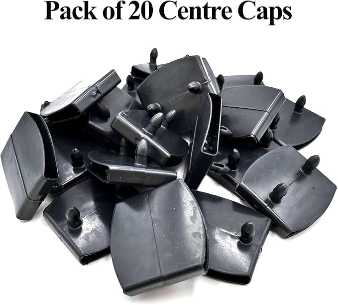 20pcs 54x9mm Black Replacement Bed Slat Plastic Centre Caps Holders for Holding Securing Wooden Slats Bed Base,Width 54mm x Height 9 mm (Inside Dimension)