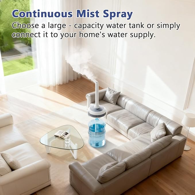 Humidifier Large Room 1000 sq.ft. Whole house & Commercial Humidifier 800ml/h Mist Output, Tankless Ultrasonic Cool Mist Industrial Humidifiers for Home, Office, Plants, Greenhouse, Warehouse