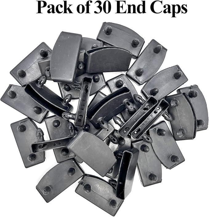 30pcs 54x9mm Black Replacement Bed Slat Plastic End Caps Holders for Holding Securing Wooden Slats Bed Base,Width 54mm x Height 9 mm (Inside Dimension)
