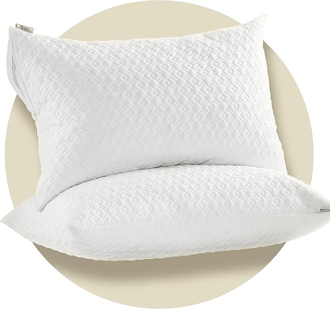 CoolShields Pillow Protector (2 Pack) King – Waterproof Zippered Pillow Covers, Hypoallergenic, Premium Pillowcase Encasement for Better Sleep