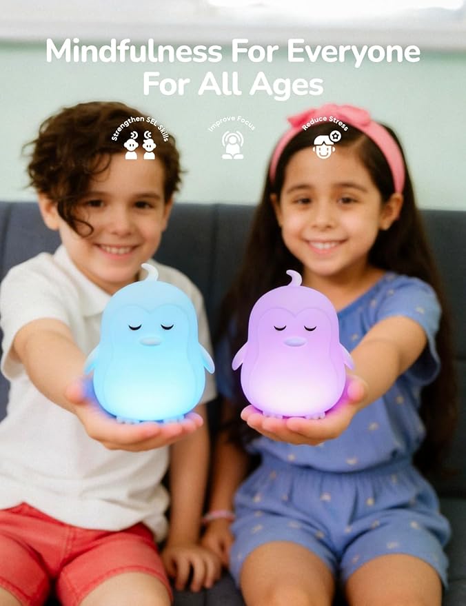 Breathing Pal 'Penny'- Mindfulness Breathing Light, Guided Visual Meditation Breathing Light, Anxiety Relief Items for Calm Down Corner/Meditation/Sleep Aid for Adult&Kid