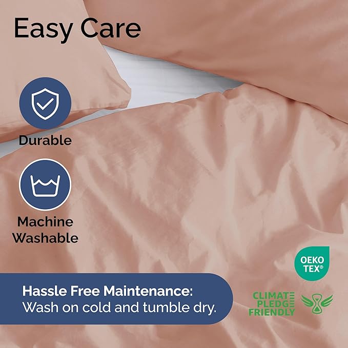 Duvet Cover Full Size Set - Extra Soft Full Duvet Cover 80" x 90" with 2 Pillow Shams - Hotel Luxury, Easy Care and Fade Free w/ Zipper Closures & Ties - All Season, Comfy, Cozy & Breathable (Mauve)