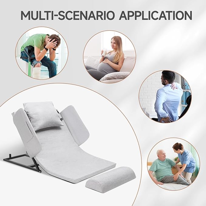 Electric Lifting Bed Backrest with Remote Control, 2–80° Adjustable for Elderly to Sit Up Easily, Comfortable Support for Eating and Resting, 300lb Capacity