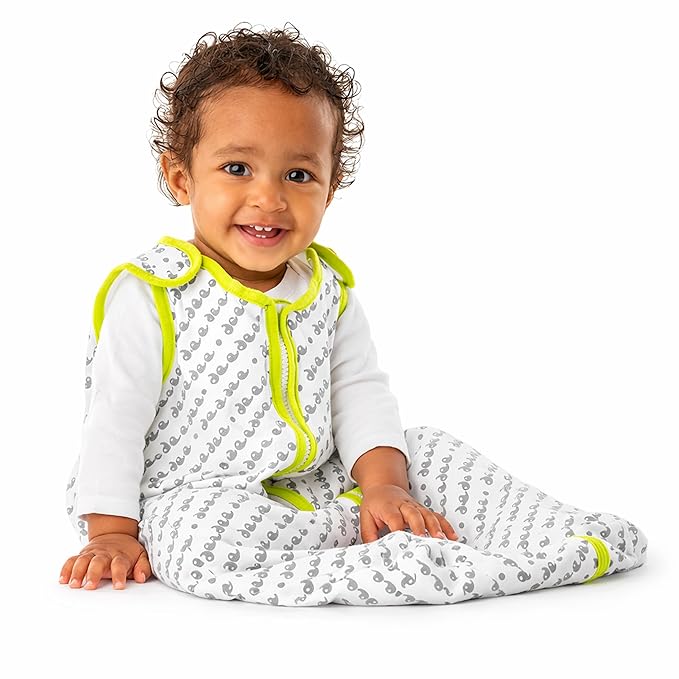Baby Deedee Sleep Nest Lite - Baby Sleep Sack 0.6 TOG 0-6 Months, Sleeping Bag with Soft Cotton & Patented Shoulder Snaps, Newborn Wearable Blanket for Boys & Girls, Lime
