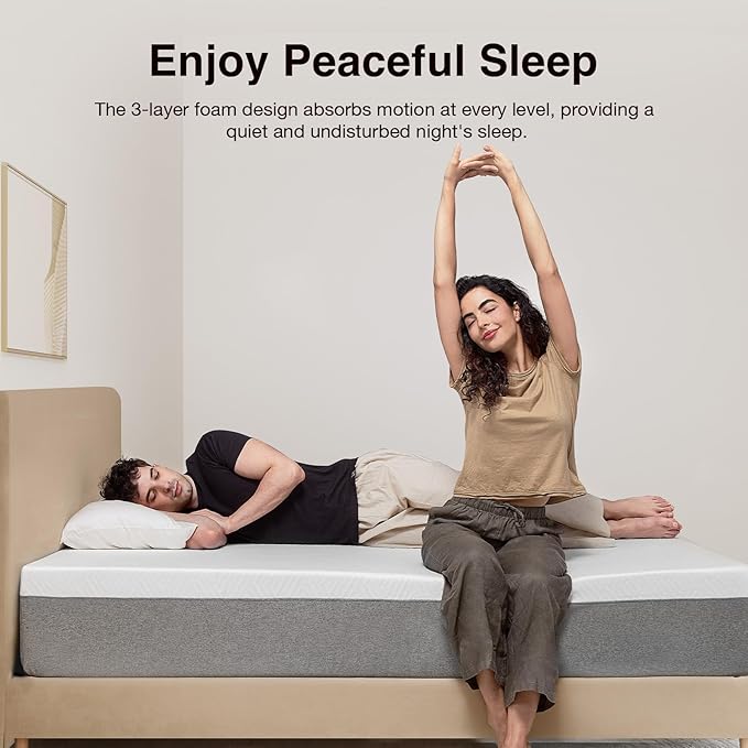Novilla Queen Size Mattress, 12 inch Gel Memory Foam Mattress for a Cool Night Sleep & Pressure Relief, Medium Firm Feel with Motion Isolating, Bliss