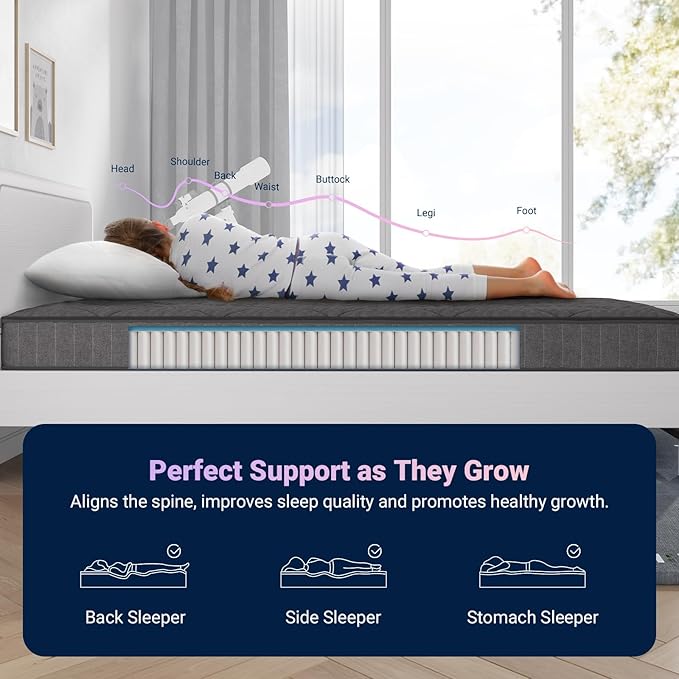 Avenco 8 Inch Full Size Mattress, Full Mattress in a Box, Medium Firm Hybrid Mattresses with Smarts™ Coil and Gel Memory Foam for Cool Night Sleep & Pressure Relief, CertiPUR-US Certified