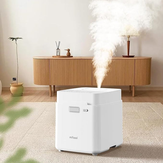 Mifasol Stainless Steel Humidifier, Warm Mist Humidifier 3.3L/0.87Gal, Steam Humidifier Large Room for Home 800 sq ft, Easy to Clean Healthy Humidifiers for Bedroom Living Room Office
