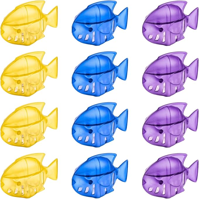 12 Pack Humidifier Cleaning Fish, Humidifier Cleaner for Most Humidifiers + Fish Tanks, Demineralization Cartridge to Purifie Water, Prevent Hard Water Build-Up, Reduce Scale to improve Humidification
