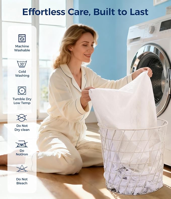Waterproof Mattress Protector Twin Size, Soft Breathable Mattress Pad with Deep Pocket 8"-21", Noiseless 3D Air Fabric Cooling Mattress Cover for Bed, Machine Washable, White