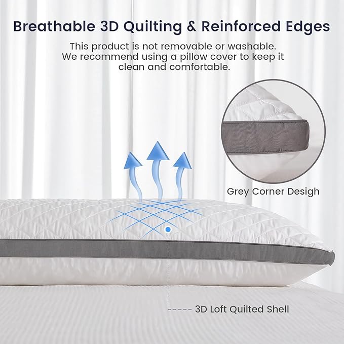 Rainmr Shredded Memory Foam Extra-Firm Body Pillow, Breathable Thick Body Pillow for Side Sleep, 20 x 54 Inches Long Hugging Bed Pillows for Adults,Big Support Full Body Pillow for Sleeping