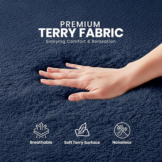 Utopia Bedding Waterproof Mattress Protector Twin XL Size, Premium Terry Mattress Cover 200 GSM, Breathable, Fitted Style with Stretchable Pockets (Navy)