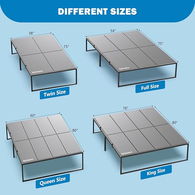 Bunkie Board Queen Size (60x80''), Heavy Duty Bed Boards for Frame, Sleeper Sofa Support Board to Stop Sagging Mattress, Breathable, Noise Minimizing, Moisture Resistant
