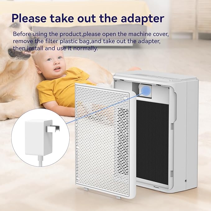 YARIKI Air Purifiers for Home Pets Covers Up to 1500 Sq Ft,H13 Hepa Filter with Washable Pre-Filter,Pet Hair Dander Smoke Air Cleaner,22 dB Quiet Sleep for Living Room Bedroom Kitchen,P280 (White)
