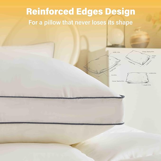 Goose Down Body Pillow for Adults - Perfect Balance of Softness and Support, Long Pillow Insert for Side and Back Sleepers, Hotel Down Long Pillows for Bed, Body Pillow Size Set of 1