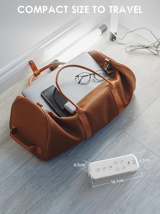OnLyee White Noise Machine for Office Privacy, USB Rechargeable Sound Machine with 42 Non-Looping Sounds, Auto-Off Timer for Focus, Sleep and Travel