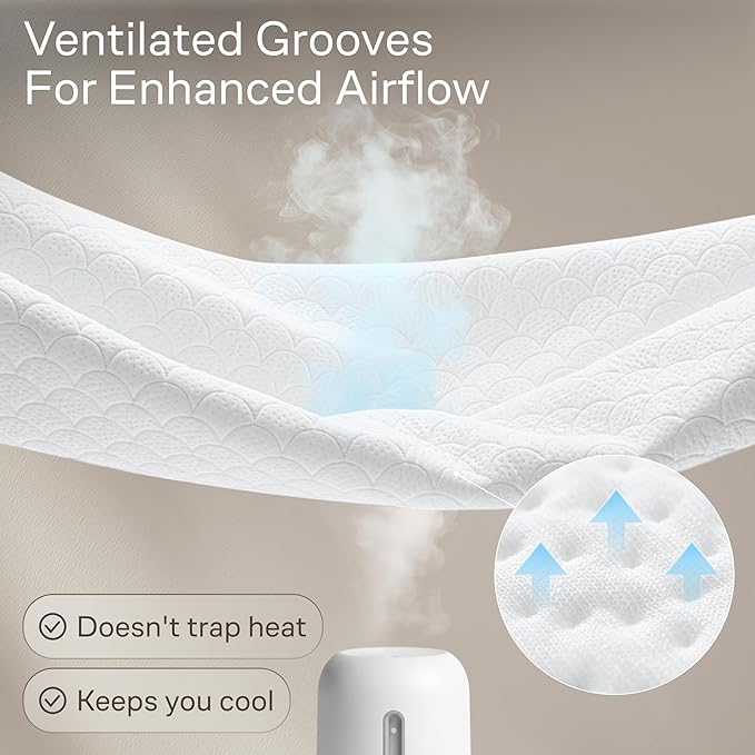Side-Shield Waterproof Mattress Protector King - 6-21" Deep Pocket with Leak-Proof Edge Protection - Noiseless & Cooling Soft-Touch Viscose Made from Bamboo - Machine Washable (White)