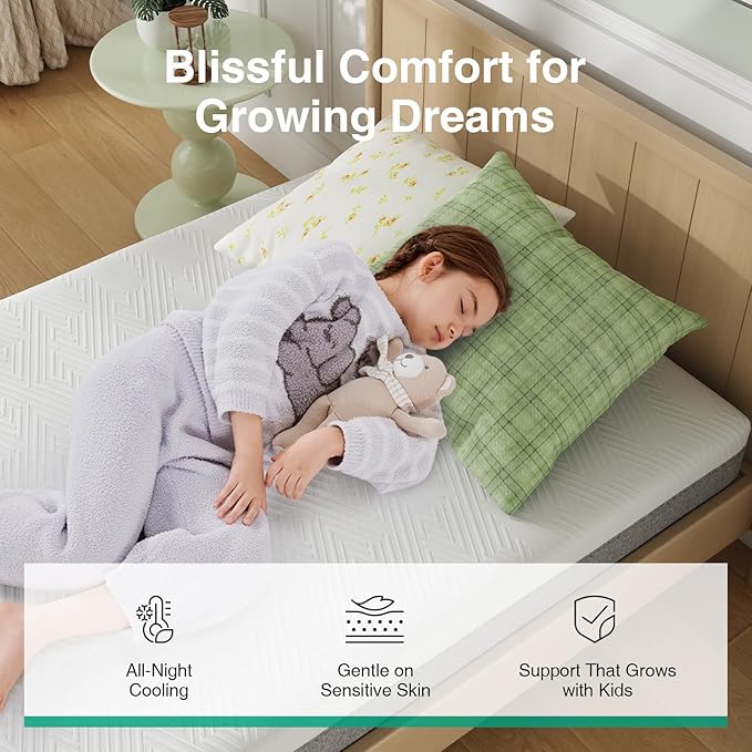 Novilla 8 Inch Mattress Twin, Gel Twin Memory Foam Mattress in a Box for Pressure Relief & Body Support & Cooling Sensation, CertiPUR-US Certified Safe Foams