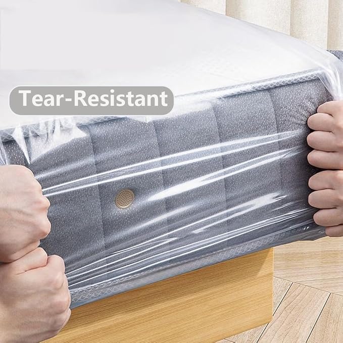Plastic Mattress Bag for Moving Storage, Mattress Protector Cover ,Mattress Bag for Disposal (King)
