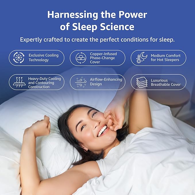 ROOST SLEEP 14-Inch Twin XL Mattress, Copper Smart Thermic Gel Cooling for Hot Sleepers & Back Pain Relief, Medium Firm Hybrid, Made in USA, CertiPUR-US Certified, Bed in a Box