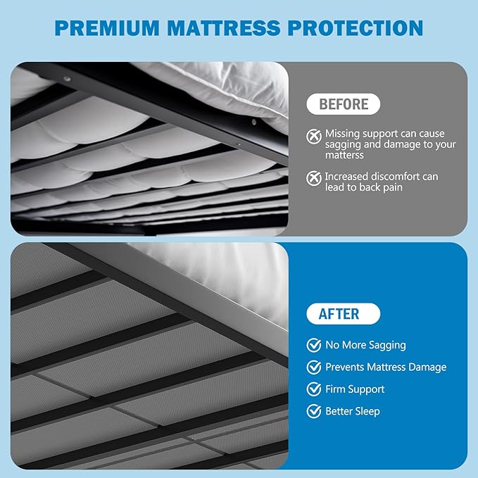 Bunkie Board California King (72x84''), Heavy Duty Bed Boards for Frame, Sleeper Sofa Support Board to Stop Sagging Mattress, Breathable, Noise Minimizing, Moisture Resistant