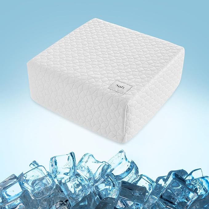 HARBOREST Cooling Cube Pillow - Side Sleeper Pillow for Neck and Shoulder Pain, Memory Foam Pillow Cube Pro with Adjustable Firmness,12"x12"x5"
