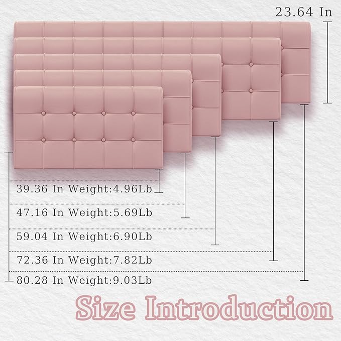 Pink Queen Size Headboard Pillow Upholstered Wedge Backrest Cushion For Dorm Bed Twin XL Daybed Or Couch Removable Cover Reading Pillow Lumbar Support Decorative Pillow College Dorm Essentials Bedroom